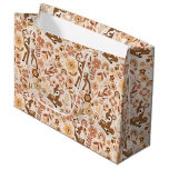 Cute Woodland Baby Deer Floral Pattern Large Gift Bag