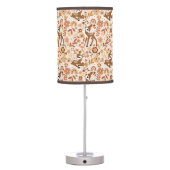 Cute Woodland Baby Deer Floral Pattern Table Lamp (Back)