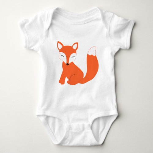 Cute Woodland Baby Fox Baby Bodysuit
