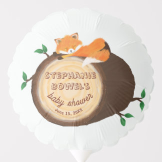 Cute Woodland Baby Fox Baby Shower Balloon