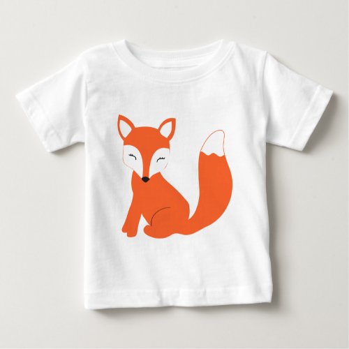 Cute Woodland Baby Fox Baby T_Shirt