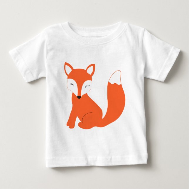 Cute Woodland Baby Fox Baby T-Shirt (Front)