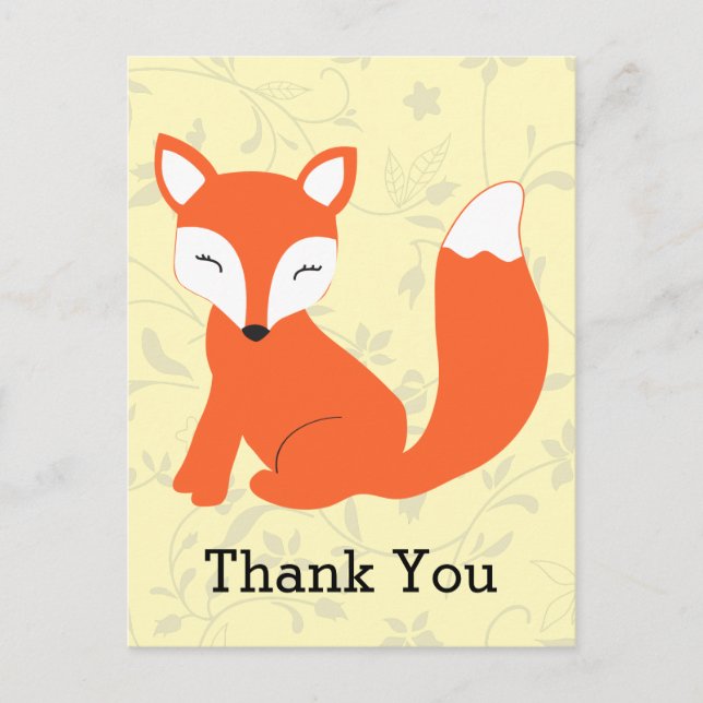 Cute Woodland Baby Fox Postcard (Front)