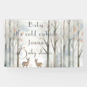 cute woodland baby shower banner