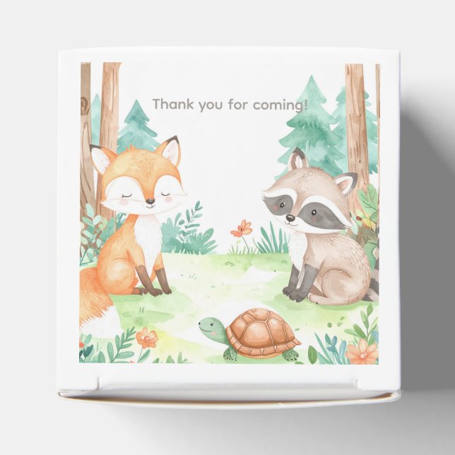 Cute Woodland Baby Shower Theme  Favor Boxes (Top)