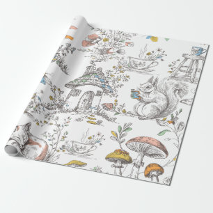 Cute Woodland Baby Shower Wrapping Paper