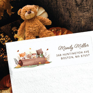 Cute Woodland Bear Address Label