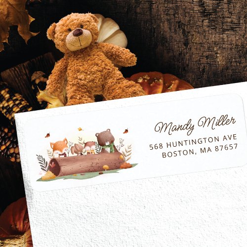 Cute Woodland Bear Address Label