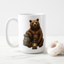 Cute Woodland Bear Cartoon T-Shirt