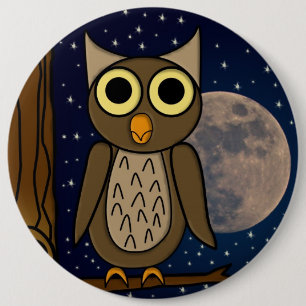 Cute Woodland Bird Artwork Button