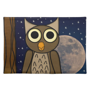 Cute Woodland Bird Artwork Cloth Placemat