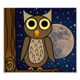 Cute Woodland Bird Artwork Photo Print