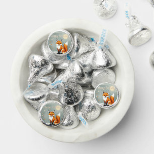Cute Woodland Brown Fox Happy Birthday Hershey®'s Kisses®