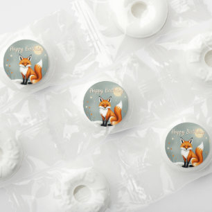Cute Woodland Brown Fox Happy Birthday Life Saver® Mints