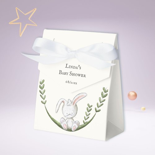 Cute Woodland Bunny Baby Shower Favor Boxes