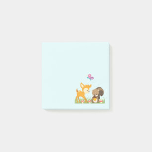 Cute Woodland Creatures Cartoon Illustration Post-it Notes