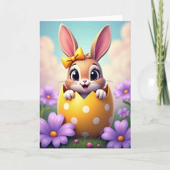 Cute Woodland Critter Egg Card (Front)