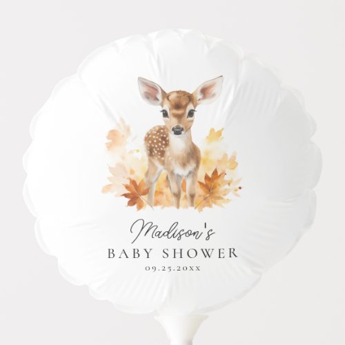 Cute Woodland Deer Fall Baby Shower Balloon