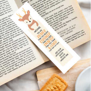 Cute Woodland DEER Inspirational Quote Kids Bookmarks