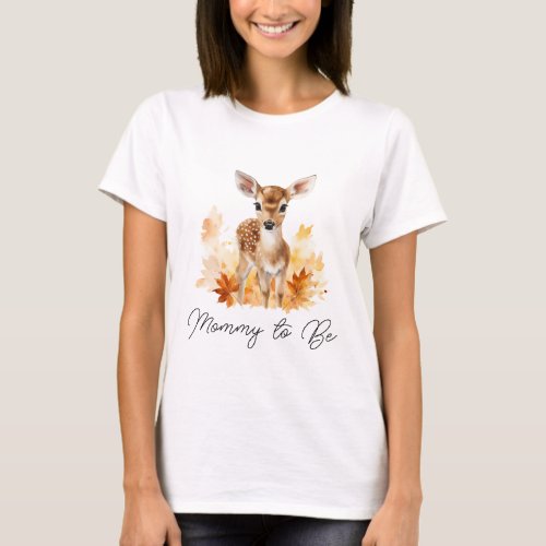 Cute Woodland Deer Mommy to Be T_Shirt