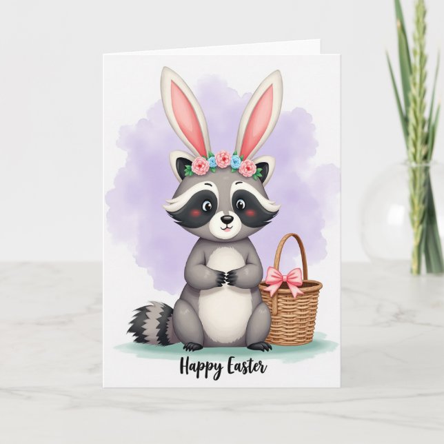 Cute Woodland Easter Creature Card (Front)