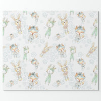 Cute Woodland Animal Wrapping Paper, Zazzle