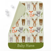 Cute Woodland Forest Animal Baby Blanket