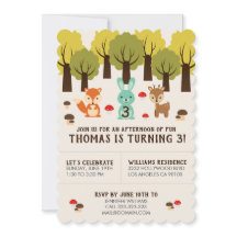 Cute Woodland Forest Animal Birthday Party