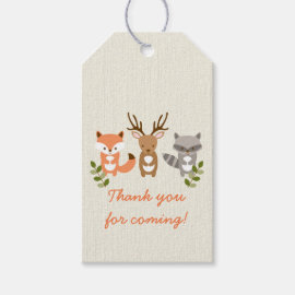 Cute Woodland Forest Animal Party Favor Tags
