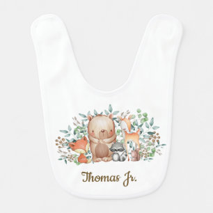 Cute Woodland Forest Animals / Baby Bib