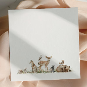 Cute Woodland Forest Animals Baby Shower Napkins