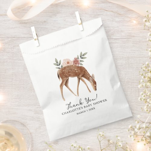 Cute Woodland Forest Animals Baby Shower Thank You Favor Bag