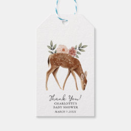 Cute Woodland Forest Animals Baby Shower Thank You Gift Tags