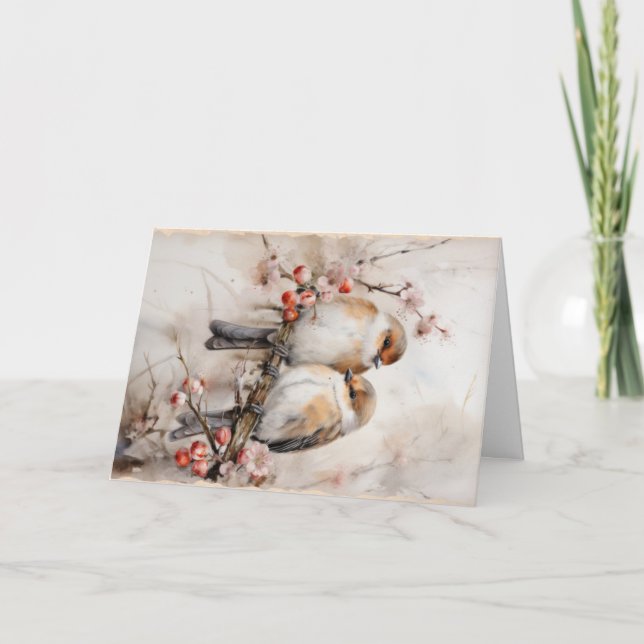 Cute Woodland Forest Animals Christmas Greeting Card (Front)