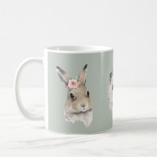 Cute Woodland Forest Animals Floral Watercolor Coffee Mug
