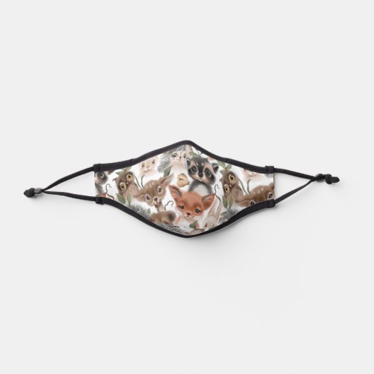 Cute Woodland Forest Animals Premium Face Mask (Front)