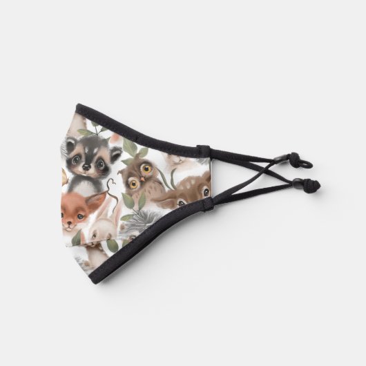 Cute Woodland Forest Animals Premium Face Mask (Left)