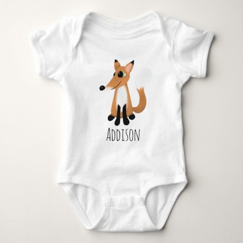 Cute Woodland Forest Fox Baby Bodysuit