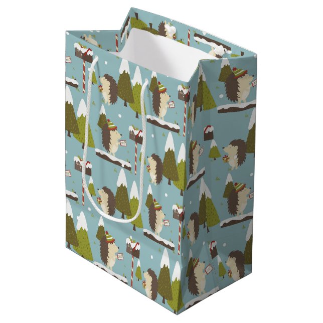 Cute Woodland Forest Medium Gift Bag (Front Angled)