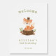 Cute Woodland Fox Boy Birthday Welcome Sign | Zazzle