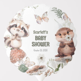 Cute Woodland Friends Baby Shower Balloon