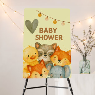 Cute Woodland Friends Baby Shower Sticker Foam Board
