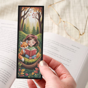 Cute Woodland Girl Fox Bookmarks