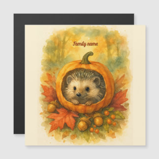 Cute Woodland Harvest Guardian Autumn Watercolor