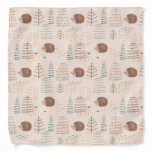 Cute Woodland Hedgehog Pattern Bandana