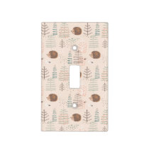 Cute Woodland Hedgehog Pattern Light Switch Cover