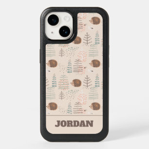 Cute Woodland Hedgehog Pattern OtterBox iPhone 14 Case