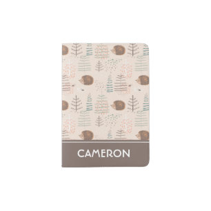 Cute Woodland Hedgehog Pattern Passport Holder