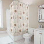 Cute Woodland Hedgehog Pattern Shower Curtain