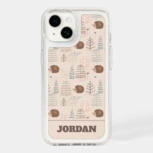 Cute Woodland Hedgehog Pattern Speck iPhone 14 Case